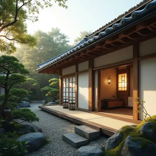 japanese-style room,ryokan,teahouse,japanese garden ornament,zen garden,dojo,asian architecture,japanese zen garden,hanok,ryokans,japanese garden,3d rendering,teahouses,japanese shrine,tea ceremony,japan garden,heian,japanese style,render,chanoyu,Photography,General,Realistic