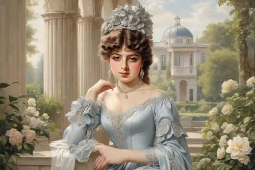 rococo,victorian lady,perugini,winterhalter,rosenkavalier,pemberley,Digital Art,Classicism