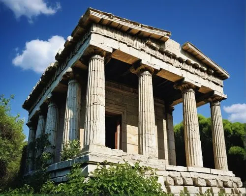 greek temple,temple of diana,roman temple,doric columns,temple of hercules,house with caryatids,erechtheion,celsus library,panagora,kerameikos,capitolium,paestum,garni,peristyle,artemis temple,gennadius,baalbek,walhalla,herakleion,acropolis,Illustration,Retro,Retro 25