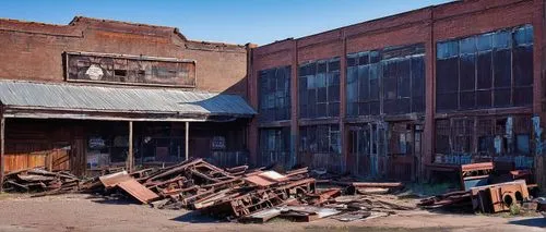 brickyards,goldfield,brownfield,brownfields,tannery,brickworks,middleport,old factory building,warehouses,abandoned factory,humberstone,boydton,old factory,deindustrialization,cannery,dogpatch,loading dock,backlot,coalwood,franklinton,Illustration,Japanese style,Japanese Style 09