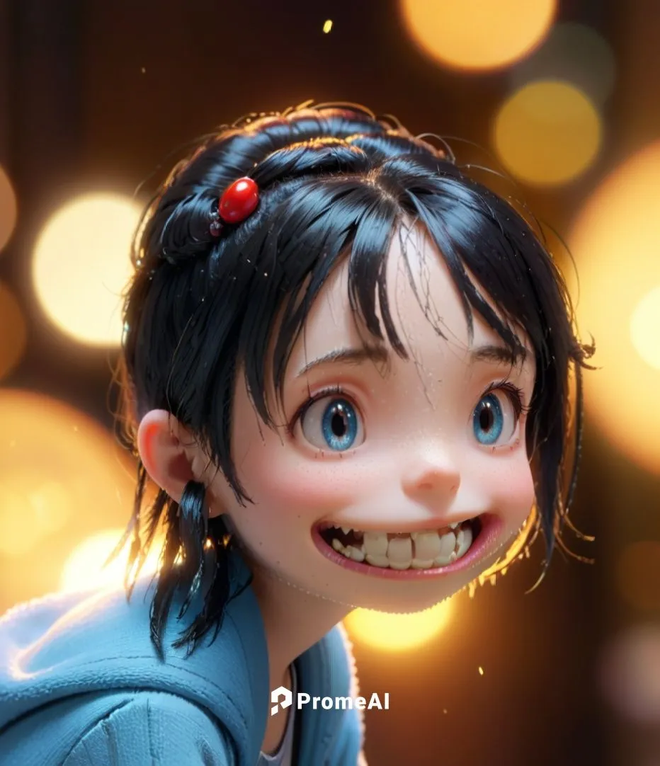 black hair,laika,agnes,cute cartoon character,russo-european laika,elf,pinocchio,b3d,cgi,miguel of coco,clementine,coco,disney character,alfalfa,2d,a girl's smile,3d rendered,child fairy,bjork,baby el