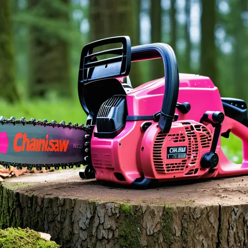 pink chainsaw,chainsaw,hedge trimmer,nancy crossbows,chainsaw carving,battery mower,grass cutter,outdoor power equipment,lawn mower robot,lawnmower,walk-behind mower,radio-controlled toy,off road toy,