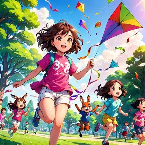 kites,kite flyer,kids illustration,children's background,fly a kite,colorful balloons,little girl with balloons,kite,party banner,summer background,the festival of colors,kite climbing,little girl in wind,sport kite,playing outdoors,tokyo summer olympics,festival,amusement park,birthday banner background,little girl with umbrella,Anime,Anime,Traditional