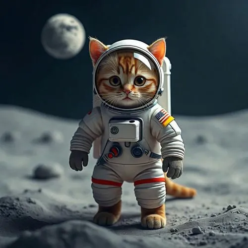 "That's one small step for a cat - one giant leap for catkind !",buzz aldrin,astronaut,kittinger,moonan,space suit,spacesuit