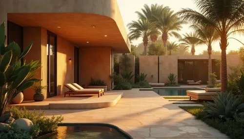 landscape design sydney,palm garden,landscaped,3d rendering,palms,palm forest,palm pasture,riad,royal palms,palm springs,date palms,courtyards,amanresorts,bungalows,washingtonia,two palms,garden design sydney,render,tropical house,landscaping,Photography,General,Realistic