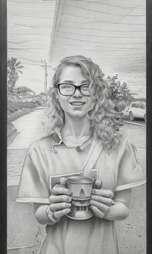 pencil frame,camera illustration,camera drawing,graphite,coffee tea illustration,girl drawing,silver framed glasses,chalk drawing,woman drinking coffee,girl with cereal bowl,pencil drawing,pencil art,coffee tea drawing,woman holding a smartphone,artist portrait,digital drawing,pencil drawings,apple frame,illustrator,dental hygienist,Art sketch,Art sketch,Ultra Realistic