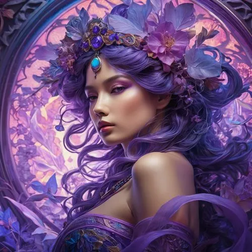 faery,fantasy art,faerie,lilac blossom,purple rose,fantasy portrait,la violetta,purple lilac,violette,liliana,violetta,megara,lilac flower,fairie,violaceous,fairy queen,fantasy picture,violet colour,the enchantress,mystical portrait of a girl,Photography,General,Fantasy