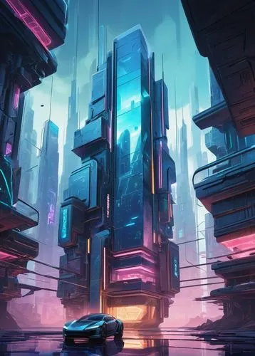 futuristic landscape,cybertown,cybercity,cyberport,cyberia,ancient city,cityscape,cyberworld,sci fiction illustration,fantasy city,arcology,cyberpunk,city blocks,scifi,metropolis,coruscant,skylands,cyberscene,areopolis,monoliths,Art,Artistic Painting,Artistic Painting 45