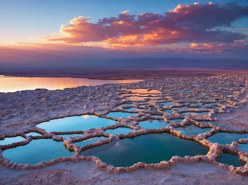 Dead Sea reflecting sunset sky, Al Karak, Jordan, Dead Sea, Al Karak, Jordan,the dead sea,dead sea,badwater basin,pamukkale,great salt lake,badwater,the third largest salt lake in the world,salt deser