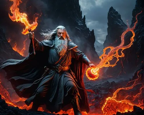 gandalf,raistlin,saruman,fire background,melkor,angmar,Photography,General,Fantasy