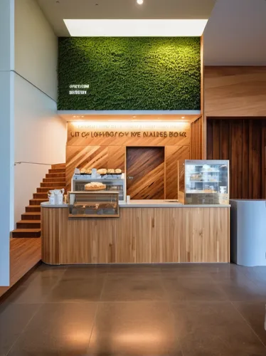 coffee and cake kiosk inside the university ,wheat grass,wheatgrass,corten steel,intensely green hornbeam wallpaper,bar counter,modern office,interior modern design,modern kitchen,coffeetogo,eco hotel