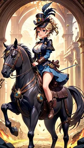 chariot,constellation unicorn,centaur,cavalry,bronze horseman,equestrian,mounted police,constellation centaur,majorette (dancer),policewoman,western riding,alibaba,cavalry trumpet,horseback,lancers,equestrianism,sagittarius,cowgirl,black horse,pegasus,Anime,Anime,Traditional