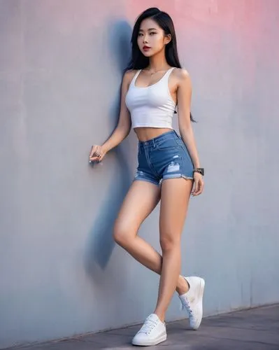 asian girl,sporty,active shorts,phuquy,fit,skort,hip-hop dance,jean shorts,roller skating,asian woman,in shorts,sexy legs,shorts,fitness model,skater,white skirt,concrete background,asian,mulan,athletic body,Conceptual Art,Daily,Daily 21