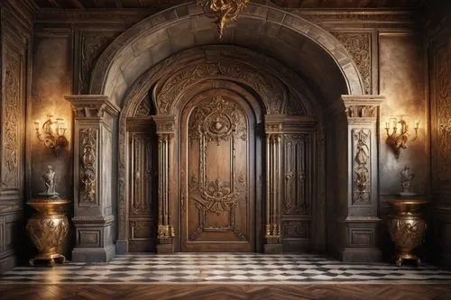 doorway,mihrab,the door,doorways,enfilade,ornate room,room door,entranceway,the threshold of the house,sacristy,hallway,alcove,baroque,creepy doorway,front door,main door,door,entryway,entrance hall,royal interior,Conceptual Art,Sci-Fi,Sci-Fi 06