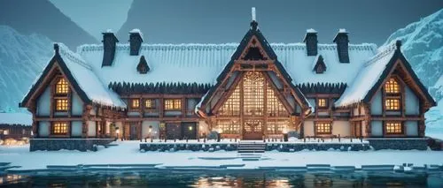 winter village,winter house,santa's village,alpine village,north pole,log cabin,house in the mountains,house in mountains,the cabin in the mountains,ice castle,christmas house,mountain hut,chalet,ski resort,zermatt,gingerbread house,snow house,christmas landscape,christmas village,log home,Unique,Pixel,Pixel 03