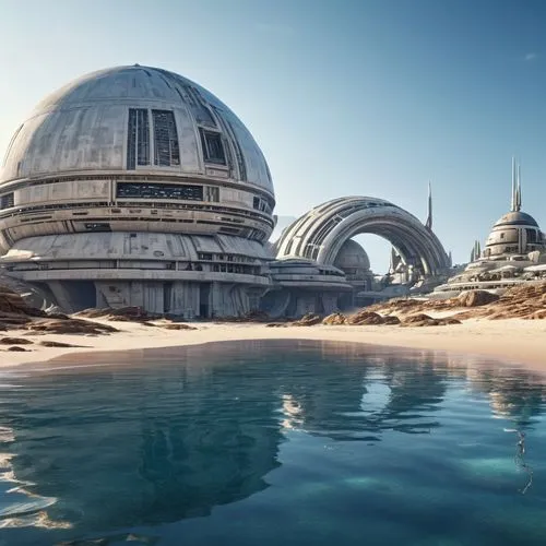 futuristic landscape,imperial shores,beru,coruscant,cardassia,theed,kamino,kashyyyk,tatooine,futuristic architecture,cosmodrome,battlefront,geonosis,unkar,bajor,extrasolar,coruscating,starbase,repopulation,spaceport,Photography,General,Realistic