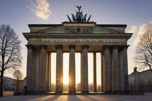 Albert Speer architecture, grandeur buildings, monumental structures, fascist neoclassicism style, symmetrical composition, ornate details, marble columns, imposing arches, bronze doors, intricate sto