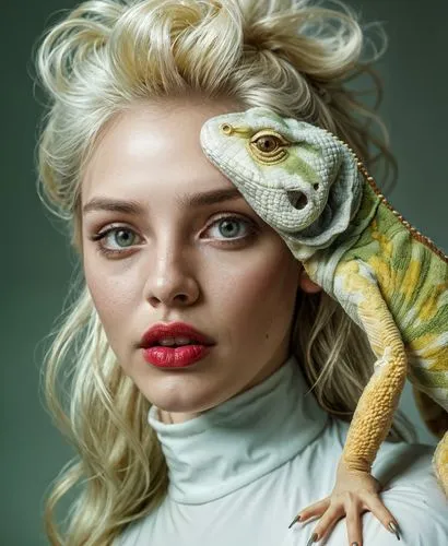 crocodile woman,snakebite,snake charming,reptilian,reptiles,woman frog,medusa,reptile,chameleon,meller's chameleon,albino,artificial hair integrations,reptilia,panther chameleon,poisonous,serpent,snake charmers,iguana,european green lizard,beautiful chameleon