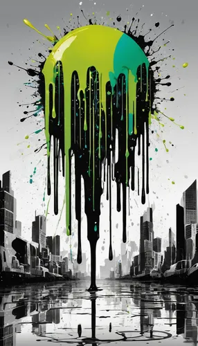 spotify logo,graffiti splatter,spotify icon,graffiti art,cmyk,radioactive leak,abstract design,infection,cleanup,capital cities,metropolises,digiart,wuhan''s virus,black city,radioactive,inkscape,vector graphic,graphic design studio,acid lake,cd cover,Conceptual Art,Graffiti Art,Graffiti Art 08