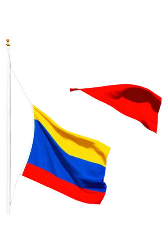 Yellow, blue, red, horizontal tricolor, waving, flowing, Colombian national flag, detailed folds, creases, vibrant colors, soft lighting, 3/4 composition, shallow depth of field, high ISO, cinematic a