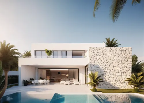 modern house,3d rendering,tropical house,holiday villa,dunes house,render,luxury property,pool house,modern architecture,beautiful home,ibiza,mid century house,luxury home,florida home,3d render,beach house,modern style,luxury real estate,private house,home landscape,Photography,General,Realistic