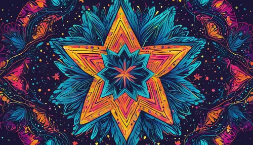 kaleidoscope art,kaleidoscope,kaleidoscopic,mandala background,kaleidoscope website,diwali wallpaper,bandana background,mandala,hippie fabric,star abstract,colorful stars,colorful star scatters,triangles background,psychedelic art,star pattern,boho art,tapestry,lsd,fire mandala,retro pattern,Illustration,Realistic Fantasy,Realistic Fantasy 12