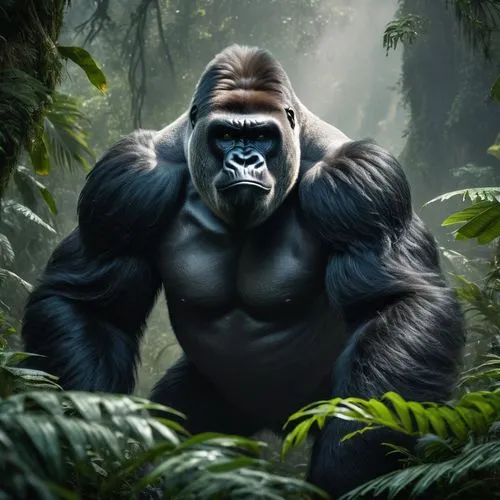 silverback,gorilla,kong,king kong,ape,tarzan,gorilla soldier,great apes,primate,orangutan,uganda,orang utan,congo,bongo,cleanup,anthropomorphized animals,full hd wallpaper,aaa,endangered specie,green congo,Photography,General,Fantasy