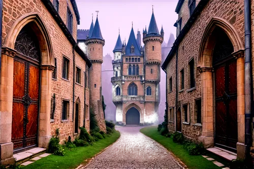 pierrefonds,hogwarts,fairy tale castle,rouen,diagon,castlelike,fairytale castle,fairy tale castle sigmaringen,chateaux,hohenzollern castle,bourges,castles,argentan,reims,coutances,neogothic,solesmes,cathedrals,spires,mincy,Art,Classical Oil Painting,Classical Oil Painting 08