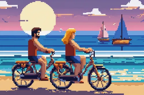 pixel art,tandem bicycle,bicycle ride,bike tandem,tandem bike,cyclists,bike ride,bicycle,biking,retro frame,bikes,cycling,bicycle riding,bicycling,cyclist,bicycle mechanic,bike pop art,pedicab,bicycles,retro background,Unique,Pixel,Pixel 01