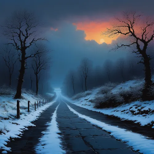 winter landscape,snow landscape,winter background,snowy landscape,snow scene,wintry,winter dream,ice landscape,landscape background,fantasy landscape,winter forest,foggy landscape,winter morning,winter magic,winters,world digital painting,christmas landscape,the mystical path,night snow,fantasy picture,Art,Classical Oil Painting,Classical Oil Painting 32