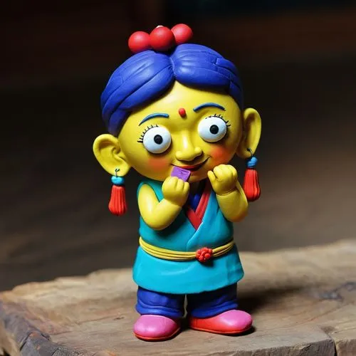 milhouse,millhouse,mineta,kokeshi doll,kachchi,kolu,Unique,3D,Clay