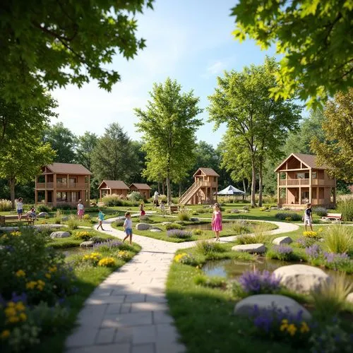 3d rendering,3d render,nature garden,3d rendered,ecovillage,render,ecovillages,cottage garden,fairy village,gardens,urban park,netherwood,garden of plants,flower garden,landscaped,sake gardens,start garden,knight village,nurseries,escher village