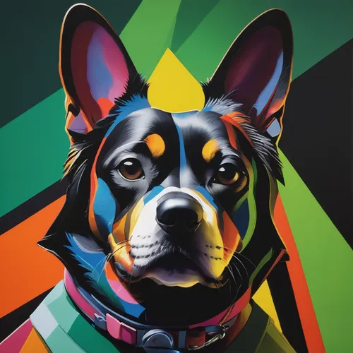 boston terrier,color dogs,doberman,dog illustration,bull terrier (miniature),the french bulldog,bull terrier,popart,adobe illustrator,max,vector graphic,french bulldog,dobermann,pet portrait,greater swiss mountain dog,vector illustration,dog drawing,custom portrait,rottweiler,renascence bulldogge,Art,Artistic Painting,Artistic Painting 34