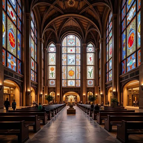 stained glass windows,transept,interior view,presbytery,reredos,the interior,interior,christ chapel,collegiate basilica,church windows,stained glass,gesu,sspx,pcusa,choir,archdiocese,chapel,saint peter's,sanctuary,pieterskerk