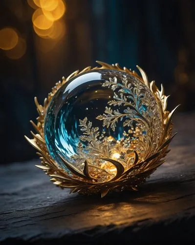 crystal ball-photography,arkenstone,glass ornament,crystal ball,glass sphere,swedish crown,Photography,General,Fantasy