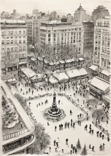 wenceslas square,taksim square,hötorget,nevsky avenue,republic square,snow drawing,st mark's square,peter's square,arbat street,pencil drawings,the boulevard arjaan,saintpetersburg,warsaw,panorama of helsinki,1905,heroes ' square,pencil drawing,1906,plaza de armas,1921,Illustration,Paper based,Paper Based 30