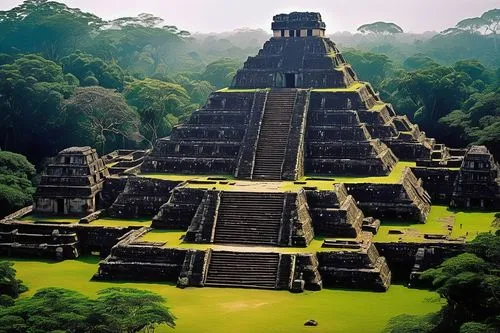 tikal,yaxchilan,yavin,palenque,calakmul,mayan,azteca,mesoamerican,bonampak,copan,mesoamerica,aztecas,xunantunich,pakal,huastec,prehispanic,mayans,mayas,rathas,nezahualcoyotl,Art,Classical Oil Painting,Classical Oil Painting 42