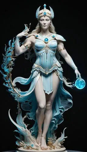 blue enchantress,3d figure,goddess of justice,vax figure,figure of justice,diana,Photography,Fashion Photography,Fashion Photography 02