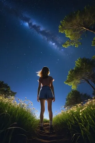 starry sky,stargazer,stargazing,fantasy picture,the night sky,milky way,fireflies,starry night,the milky way,celestial phenomenon,skygazers,cosmogirl,night sky,stargirl,starlit,night stars,moon and star background,wonder,nightsky,astronomy,Photography,General,Realistic