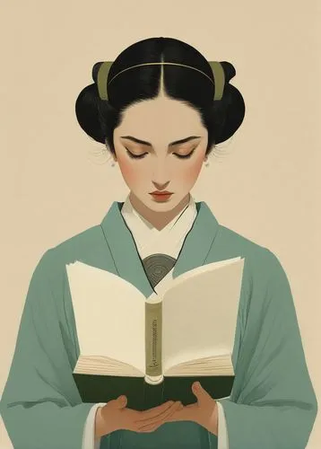 women's novels,jane austen,girl studying,vintage illustration,book illustration,librarian,study,the girl studies press,sci fiction illustration,vector illustration,bookworm,elizabeth nesbit,reading,vintage books,learn to write,read a book,scholar,writing-book,readers,book cover,Illustration,Japanese style,Japanese Style 08