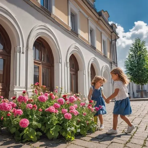 little girls walking,girl picking flowers,varazdin,alba iulia,little girl in pink dress,girl and boy outdoor,opava,bistrita,walk with the children,timisoara,little boy and girl,szombathely,slavonia,radovljica,lviv,slovenj,flower delivery,microstock,mikulov,pologne,Photography,General,Realistic