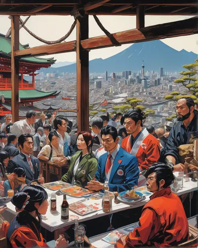 izakaya,yatai,tsukemono,japanese culture,japanese background,nabemono,korean culture,korean royal court cuisine,korean history,japan,japanese restaurant,japanese cuisine,kowloon,sejong-ro,oriental painting,shinto,tea ceremony,japanese art,japan pattern,south korea,Conceptual Art,Oil color,Oil Color 04