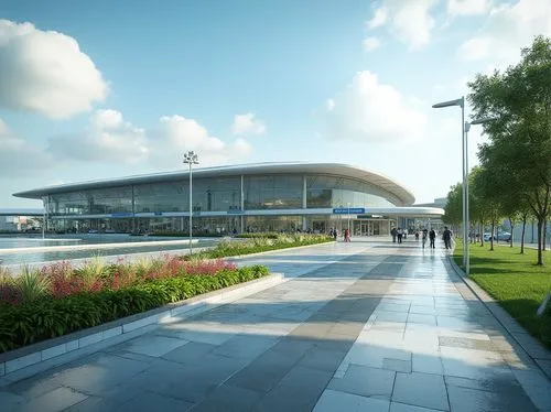 renderings,aerotropolis,the airport terminal,farnborough,boryspil,velopark,redevelopment,3d rendering,render,centrair,vnukovo,forecourts,mipim,aeroportos,braehead,avinor,masdar,football stadium,spaceports,longbridge,Photography,General,Realistic