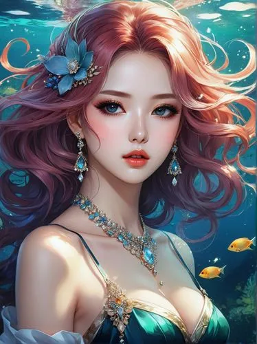 mermaid background,amphitrite,mermaid vectors,nereids,the sea maid,mermaid,Illustration,Realistic Fantasy,Realistic Fantasy 15