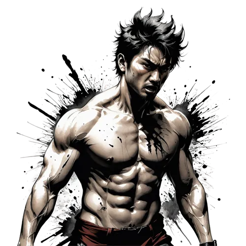 kazuya,kenshiro,ryu,harada,sityodtong,wolverine,ippo,takamura,tatsunami,katsuyori,baki,jigoro,namor,dojima,mishima,hakusho,shibata,takeya,uchimura,isshin,Illustration,Paper based,Paper Based 30