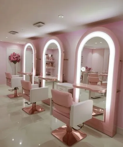 beauty room,beauty salon,ice cream parlor,cosmetics counter,salon,hairdressing salon,Photography,General,Realistic