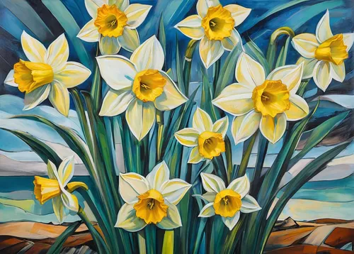 Spring Daffodils by Ira Whittaker,daffodils,yellow daffodils,daffodil field,jonquils,daffodil,daf daffodil,the trumpet daffodil,yellow tulips,tommie crocus,yellow daffodil,easter lilies,carol colman,t