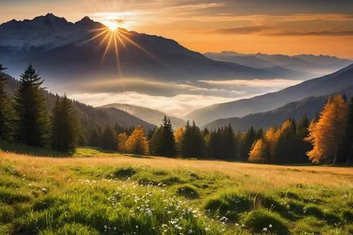 mountain sunrise,landscape mountains alps,carpathians,southeast switzerland,high alps,the alps,meadow landscape,alpine region,alpine meadow,berchtesgaden national park,bernese alps,alps,mountain meadow,tatra mountains,eastern switzerland,east tyrol,mountain landscape,south tyrol,austria,canton of glarus,Conceptual Art,Daily,Daily 11