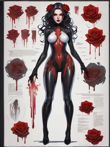 scarlet witch,widow flower,elektra,bloodrayne,countess,vayne,Unique,Design,Character Design