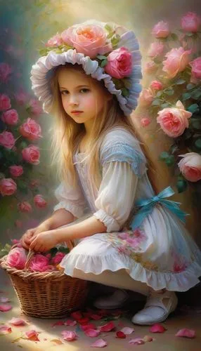 girl in flowers,little girl fairy,girl picking flowers,beautiful girl with flowers,flower fairy,gekas,flower girl,faery,little girl in pink dress,flower painting,splendor of flowers,flower background,rosa 'the fairy,faerie,innocence,fantasy picture,children's background,picking flowers,girl in the garden,purity,Conceptual Art,Daily,Daily 32